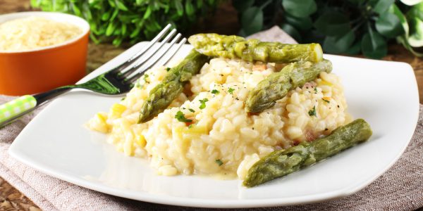 Grüner Spargel Risotto
